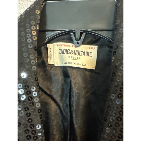 Zadig & Voltaire Vive Sequins Jacket & Shorts Set Size 36/S - Picture 3 of 5